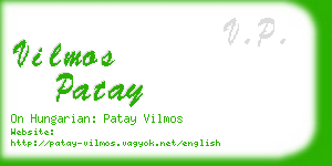 vilmos patay business card